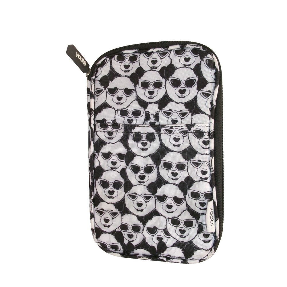 Yoobi Panda Zippered Pencil Wallet Holder School Supplies Wild & Free 8.5x5.5 in